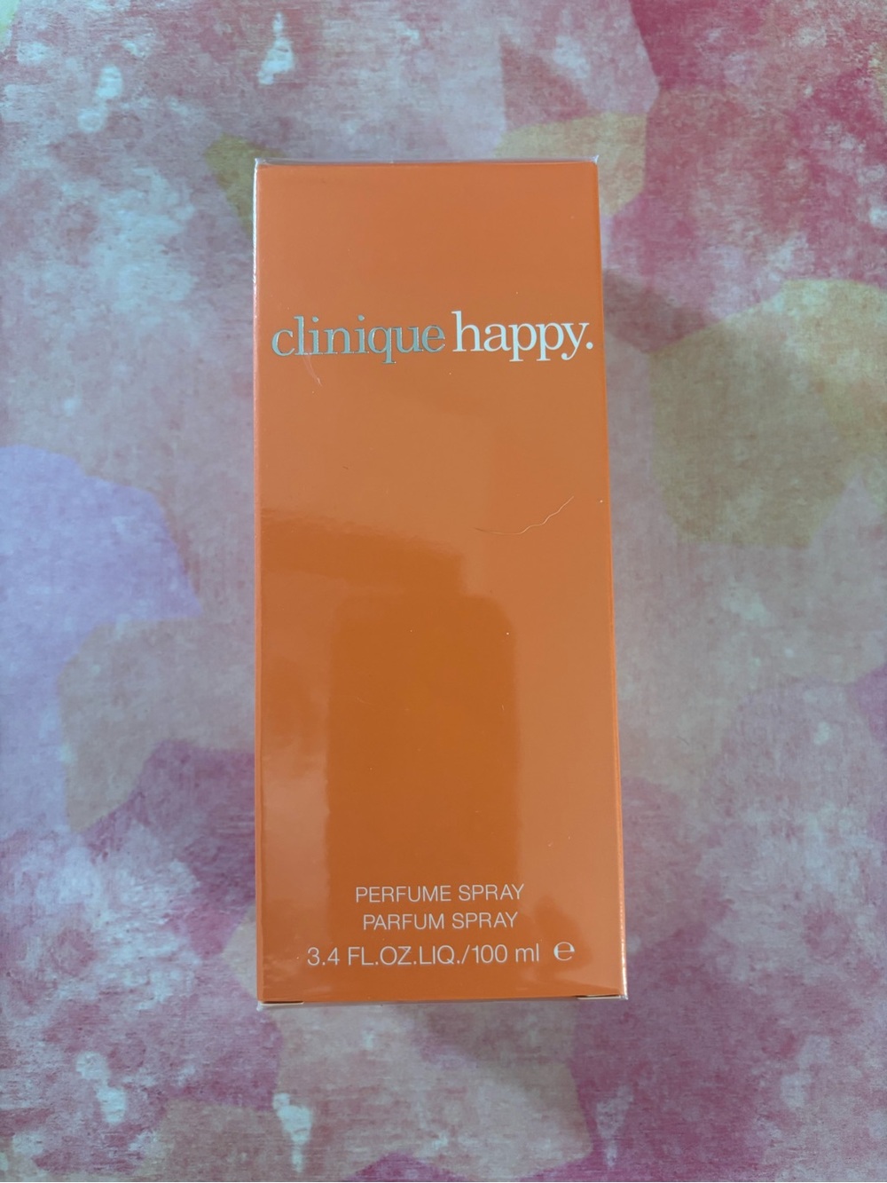BNIB by Clinique Happy Clear Glass Bottle with Silver Cap
